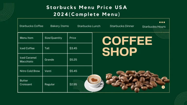 Starbucks Coffee Menu With Prices