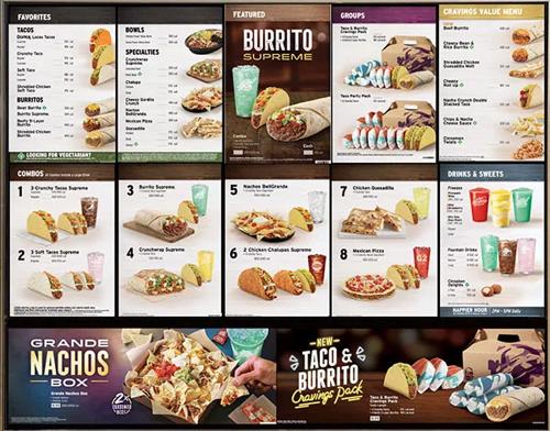 Taco Bell Drive Thru Menu With Prices
